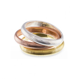 Bracciale Unoaerre rigido Tubogas in bronzo tre colori cod.0700