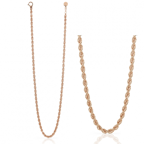 Collana Unoaerre in bronzo dorato rosa cod.1660