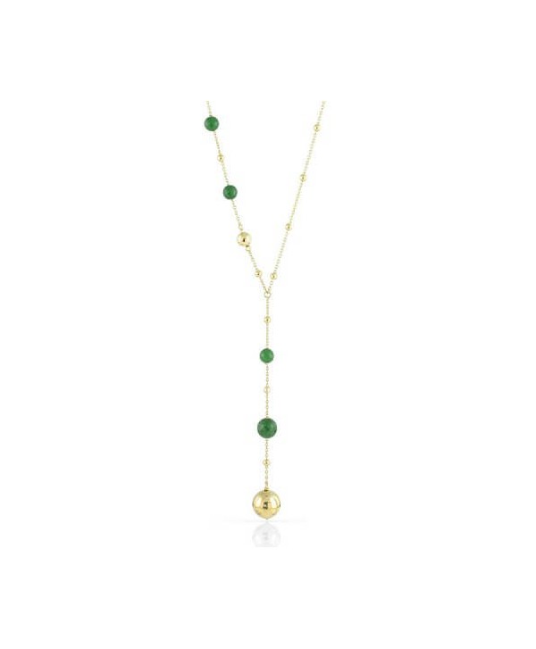 Collana Unoaerre Lunga Sfere in Bronzo dorata cod.1587