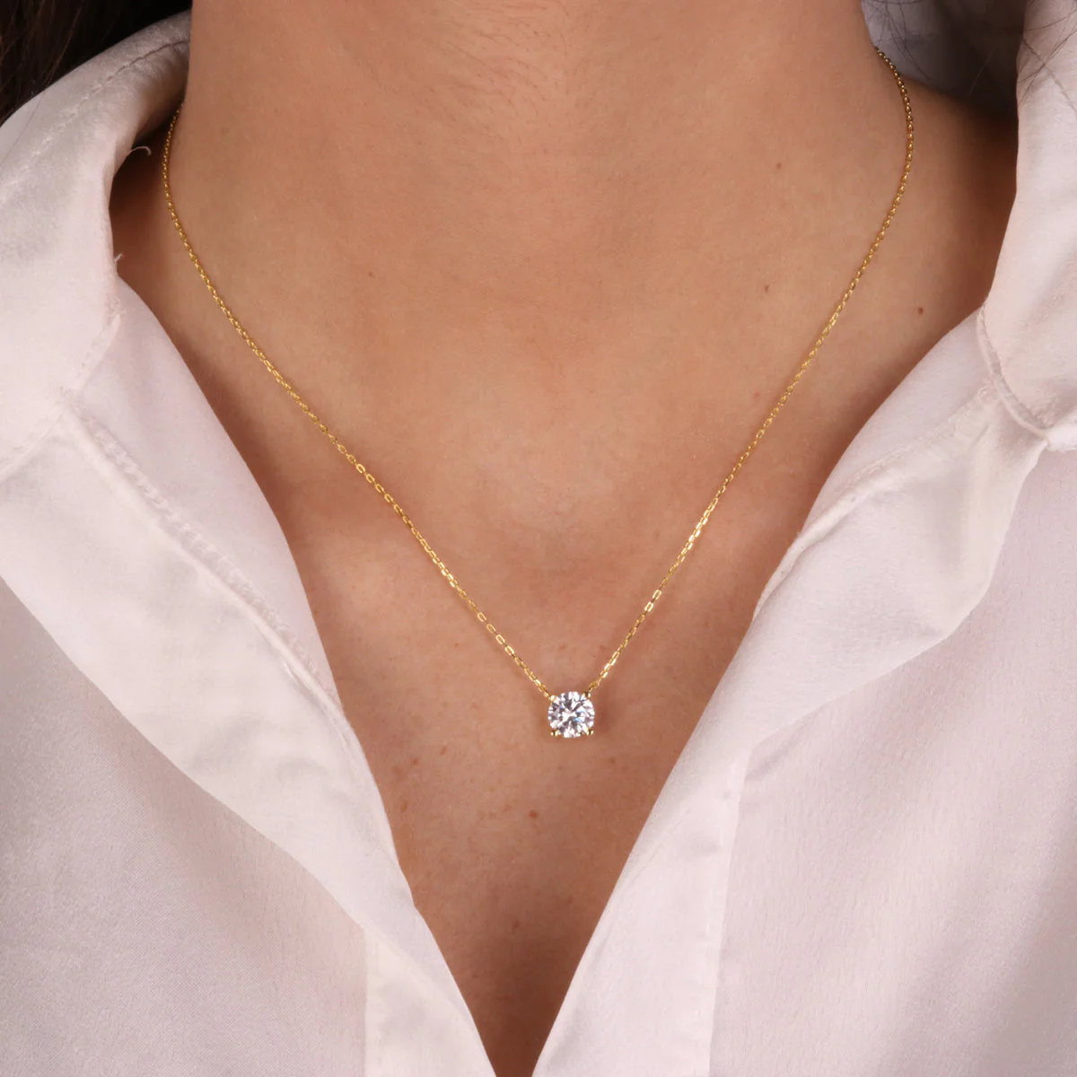 BYSIMON Collana in Argento 925 con punto luce centrale 1402499 - immagine 2