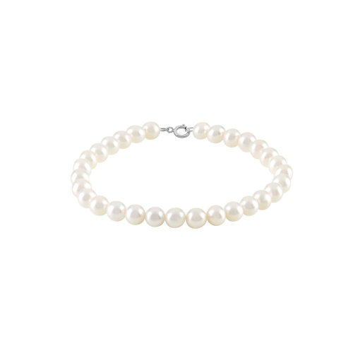 Bracciale Bliss In Oro Bianco Con Perle cm17,5