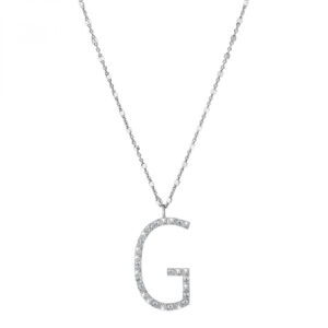 Collana Donna Rosato Cubica Lettere RZCU07