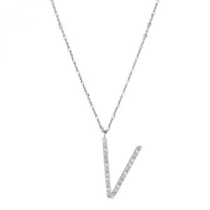 Collana Donna Rosato Cubica Lettere RZCU22