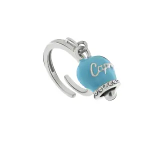 CAPRI Anello con campanella con smalto turchese 3550386