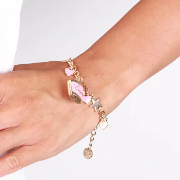 CAPRI Bracciale con borsa rosa e cuori 3572318 - immagine 3