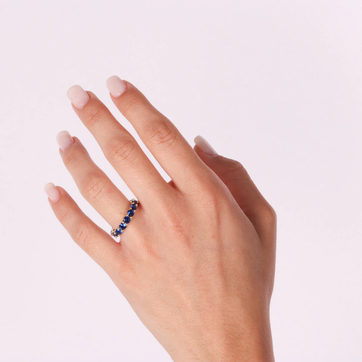 BYSIMON Anello in Argento a cerchio con zirconi blu 1502537 - immagine 2