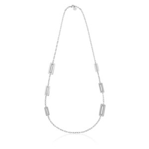 Collana lunga argentata Dinamica Unoaerre 2447