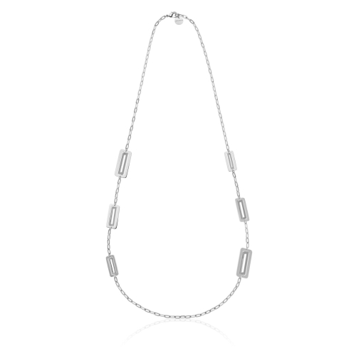 Collana lunga argentata Dinamica Unoaerre 2447