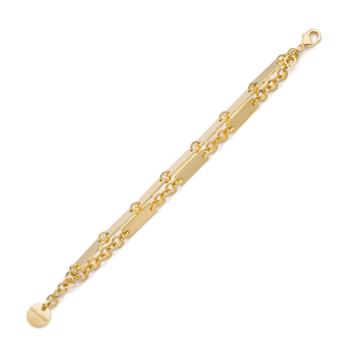 Bracciale due file di catena Lux Unoaerre 2476