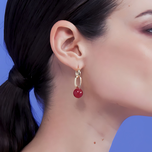 Orecchini con perla rossa Cherry Unoaerre 2480 - immagine 2