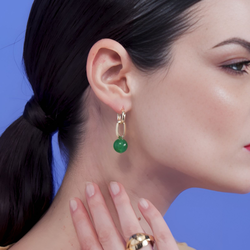 Orecchini con perla verde Cherry Unoaerre 2479 - immagine 2