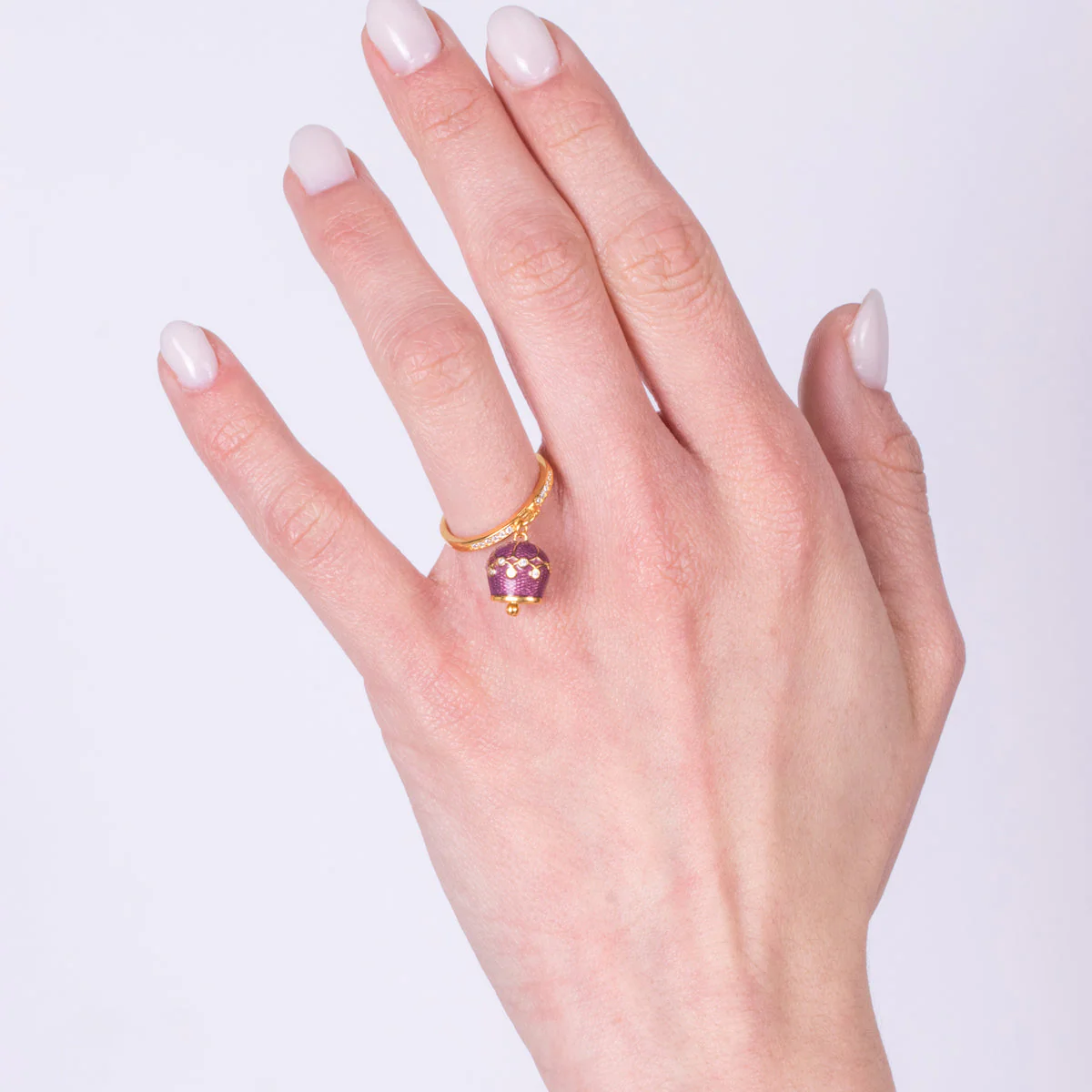 Capri Anello in Argento con campanella viola 1502798 - immagine 3