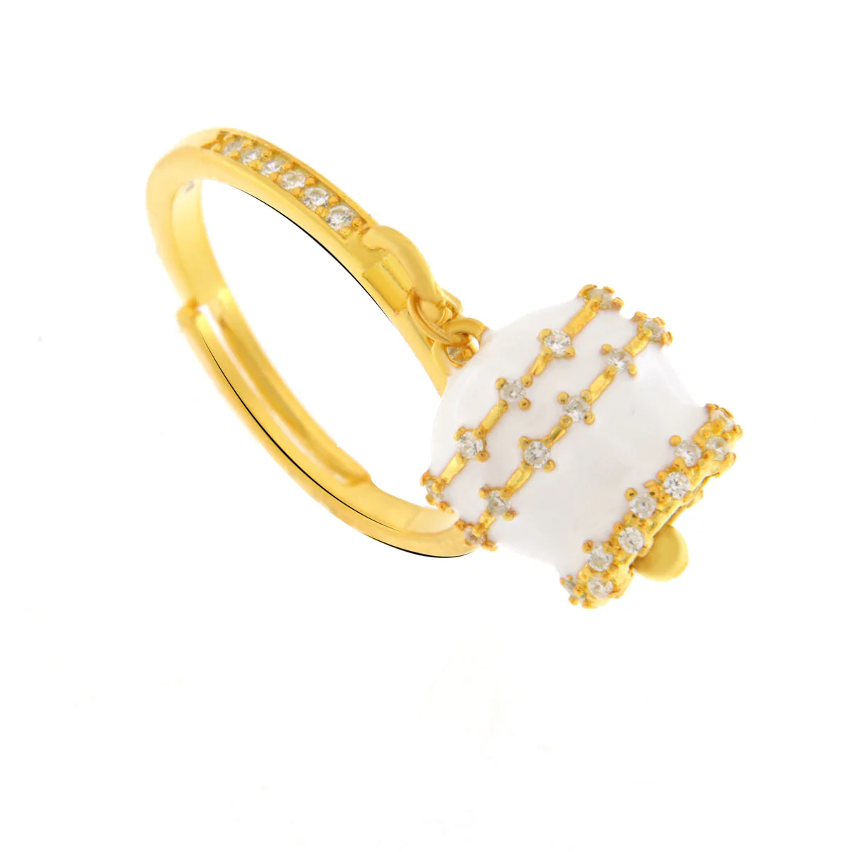 Capri Anello in Argento con campanella bianca 1502800