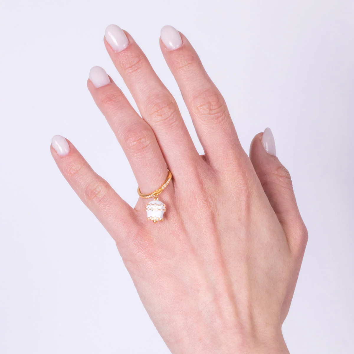 Capri Anello in Argento con campanella bianca 1502800 - immagine 3