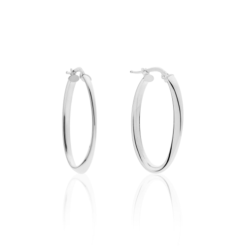 Orecchini a cerchio ovale in argento Unoaerre 6319