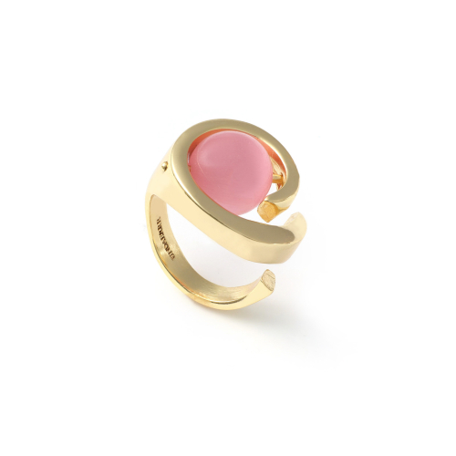 Anello Gipsy con sfera rosa Unoaerre 2563