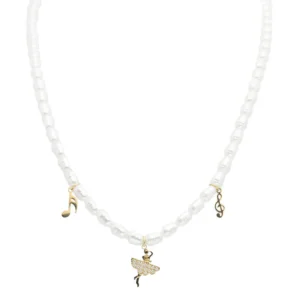 Collana Gold Ballerina e Perle FJ-30046