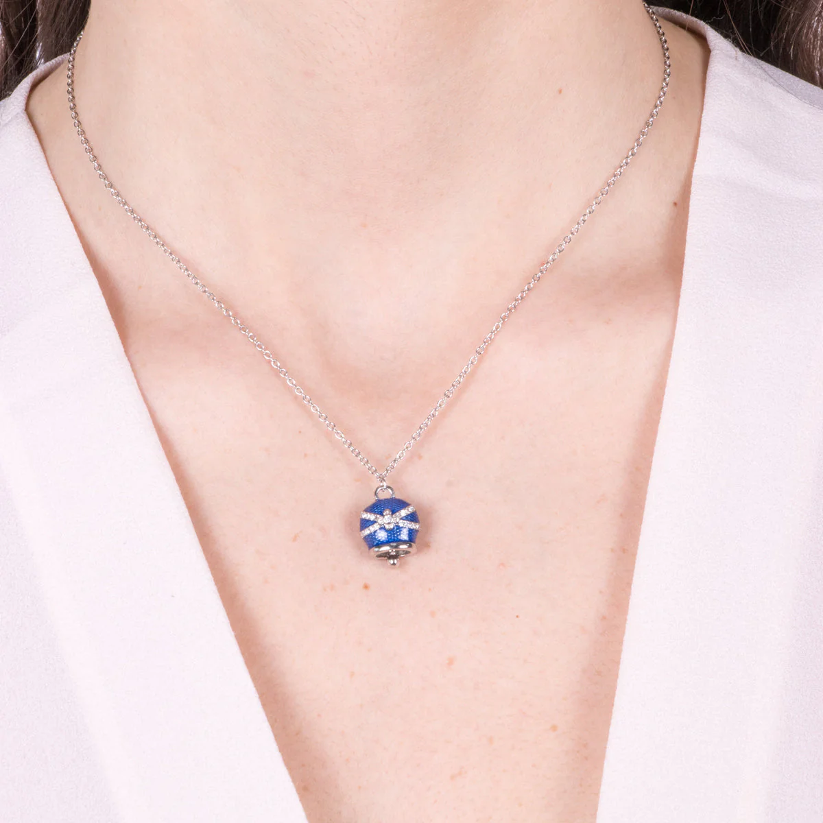Capri Collana in Argento 925 con campanella blu 1402792 - immagine 2