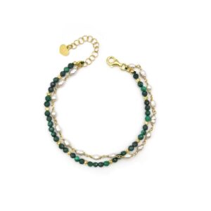 Bracciale Donna IO&TE Malachite e Perle BRHAMADO