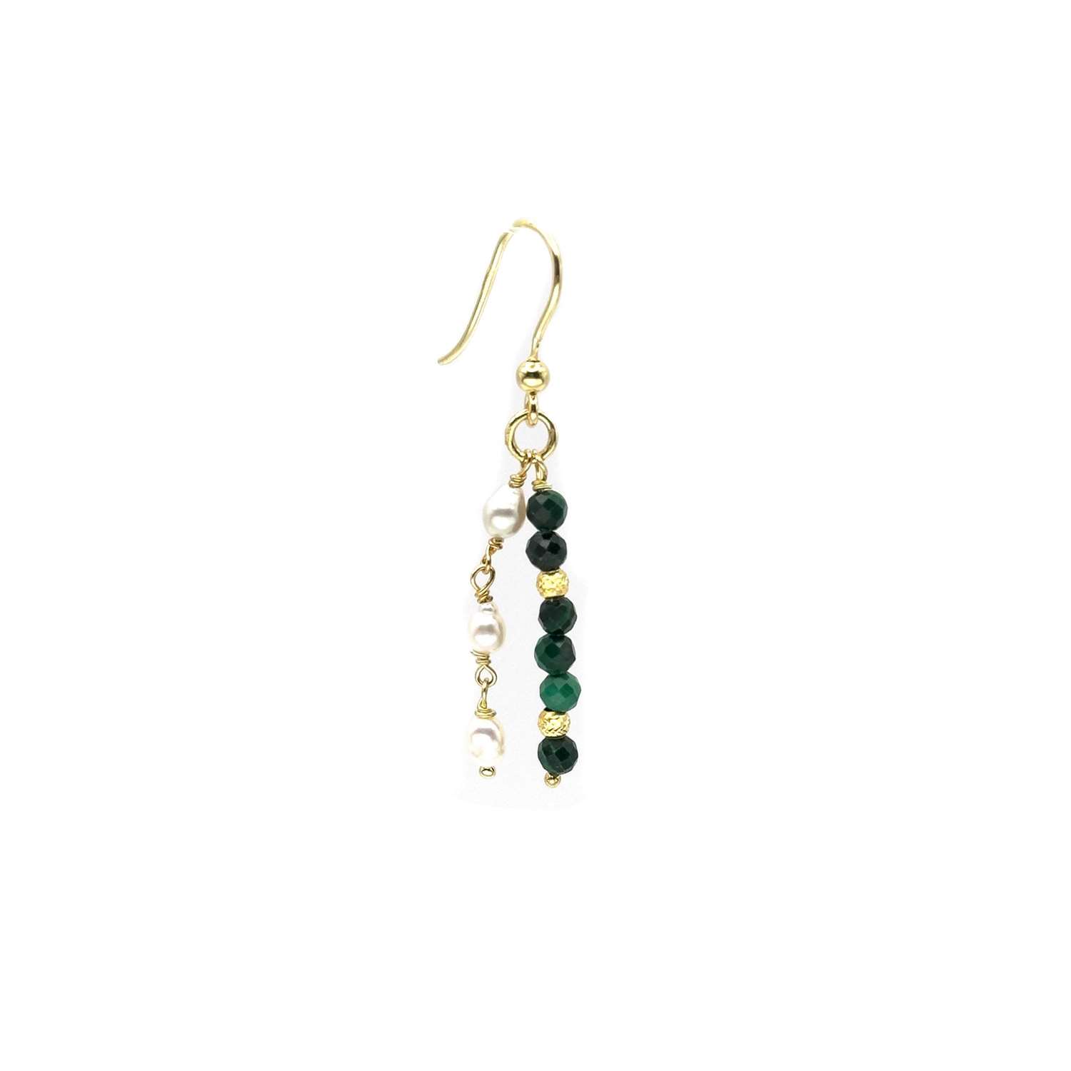 Orecchino Donna IO&TE Malachite e Perle ORAHAMADO