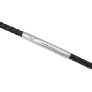 Bracciale Uomo in pelle e ala in argento a rilievo Roberto Giannotti MAN54