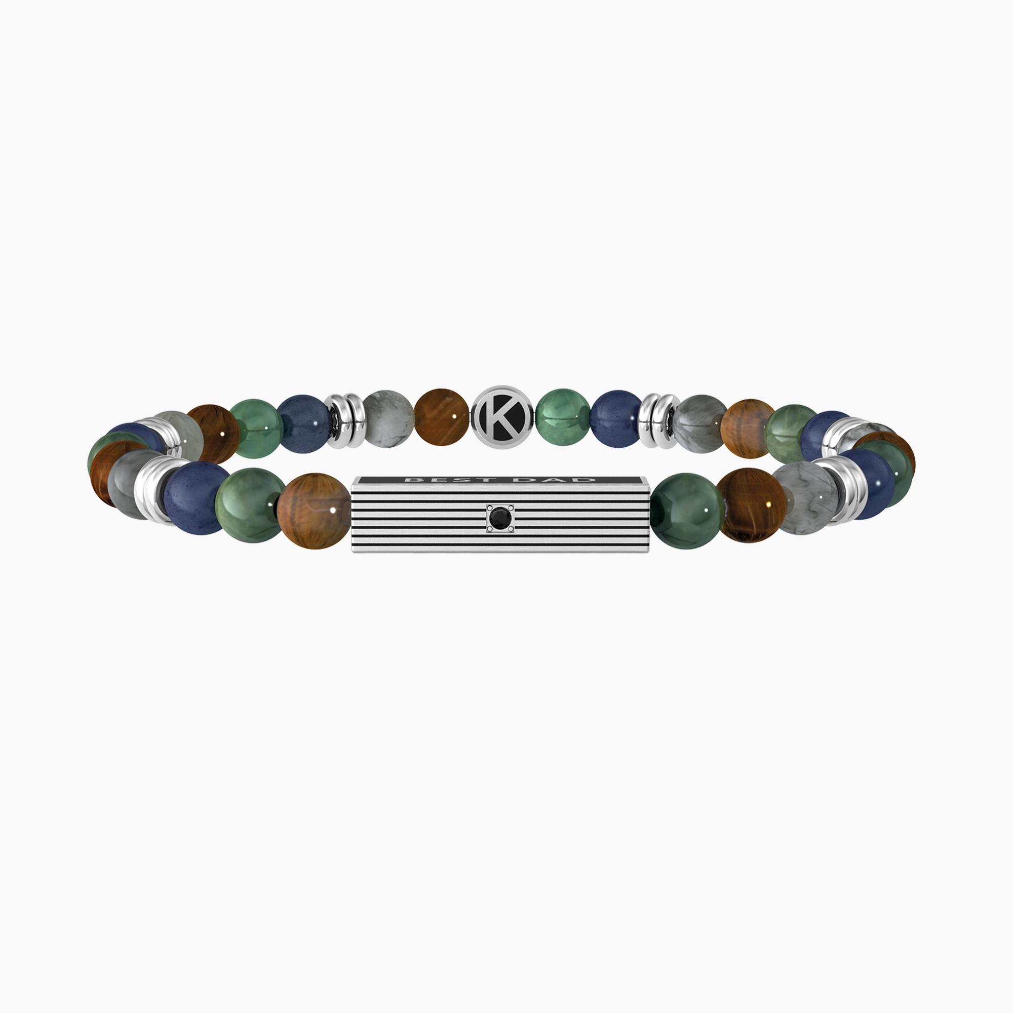 Bracciale elastico per papà con pietre Gioielli Kidult 732132 - immagine 2