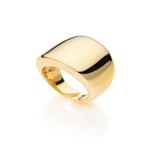 Anello dorato a fascia Unoaerre 2046
