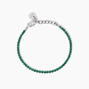 Bracciale tennis con cristalli verdi Gioielli Kidult 831017