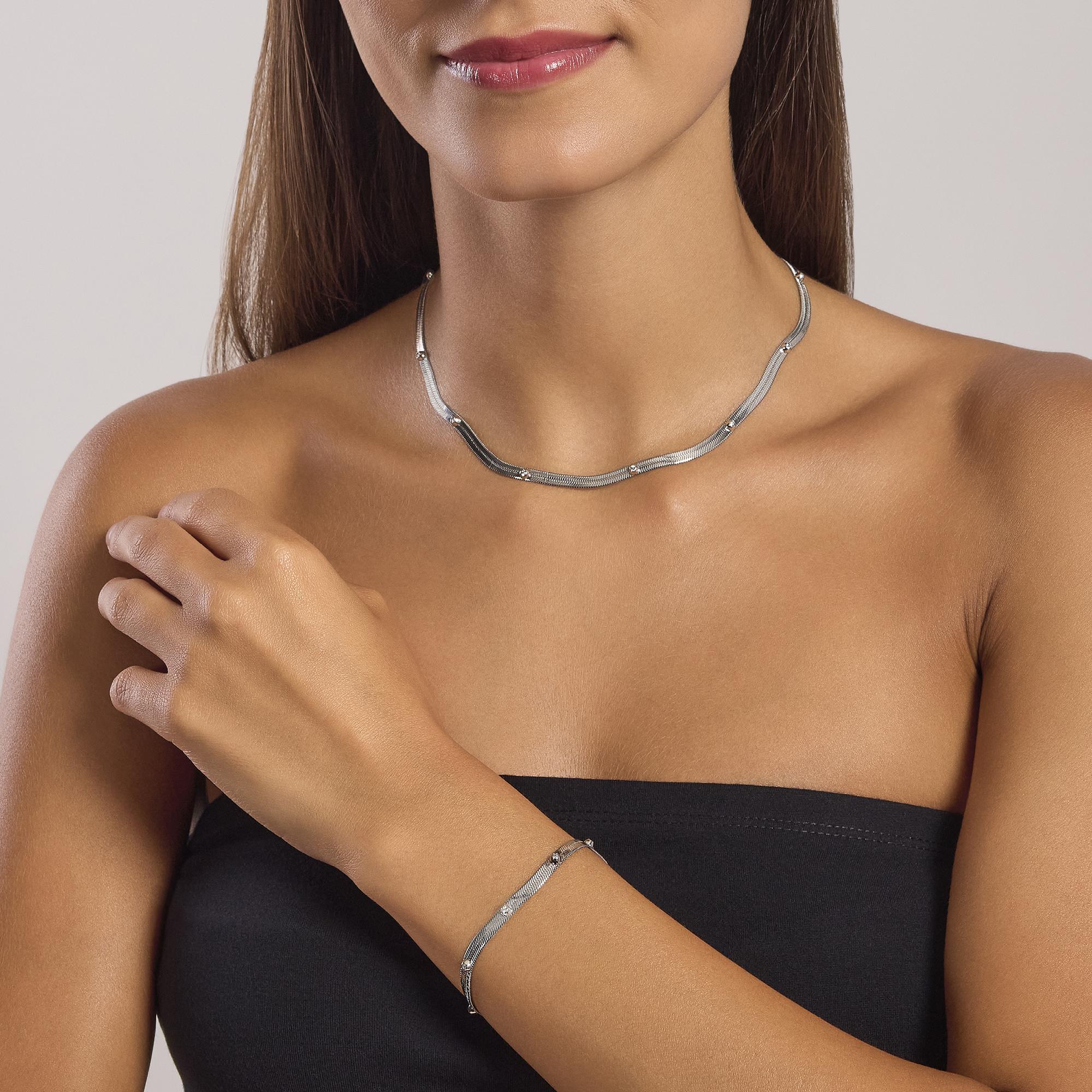 Girocollo con cristalli bianchi Gioielli Kidult 851012 - immagine 3
