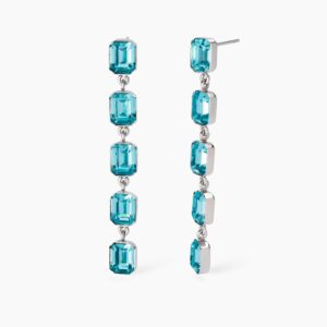 Orecchini pendenti con cristalli azzurri Gioielli Kidult 861002