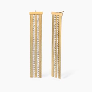 Orecchini dorati con catena e tennis Gioielli Kidult 861011