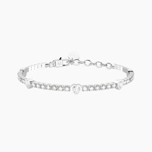 Bracciale tennis in cristalli e cuori Gioielli Kidult 732359