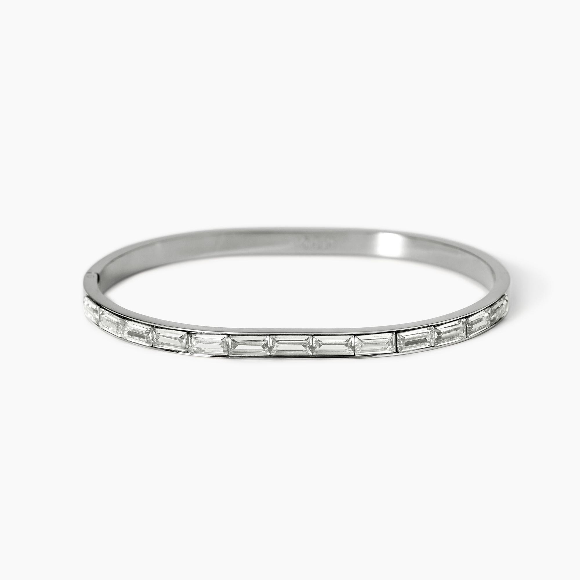 Bracciale rigido in acciaio dorato e zirconi Gioielli Kidult 831040