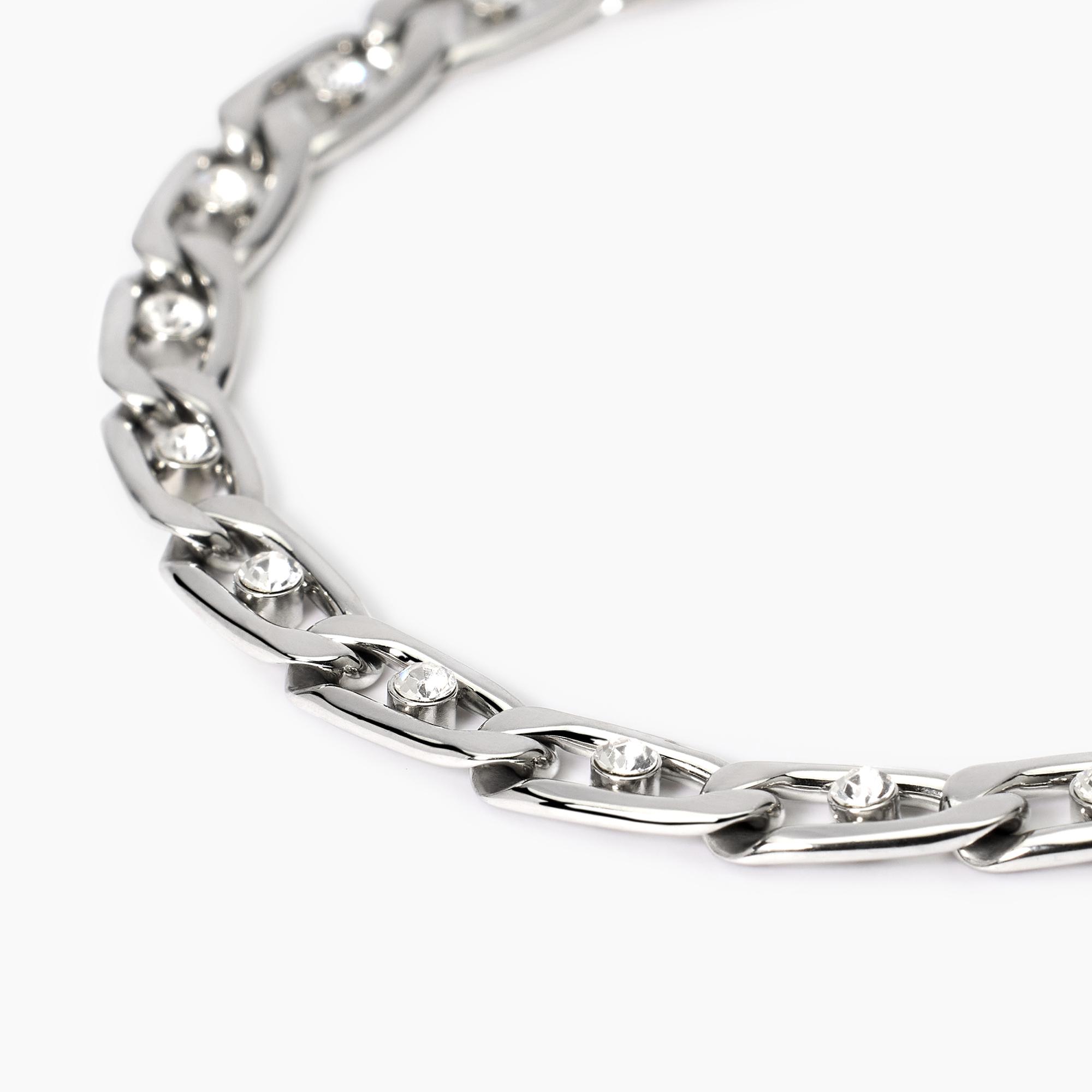 Bracciale con catena groumette e cristalli Gioielli Kidult 831047 - immagine 3