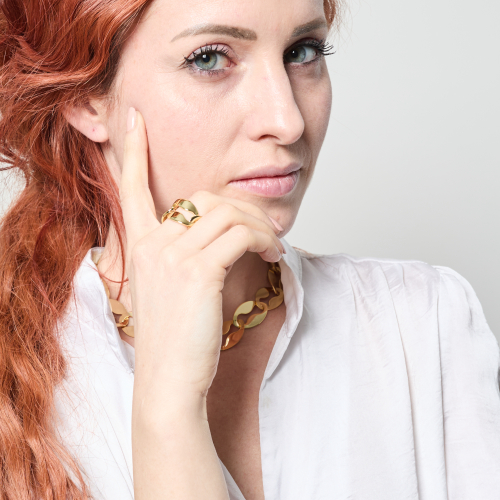 Anello maglia marina dorata Unoaerre 2641 - immagine 3
