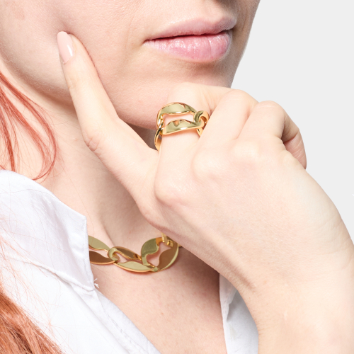 Anello maglia marina dorata Unoaerre 2641 - immagine 2