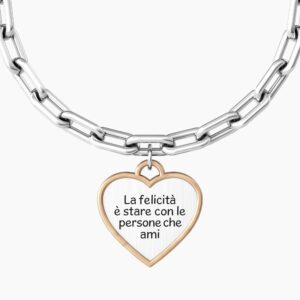 Bracciale con frase felicità Gioielli Kidult 731944