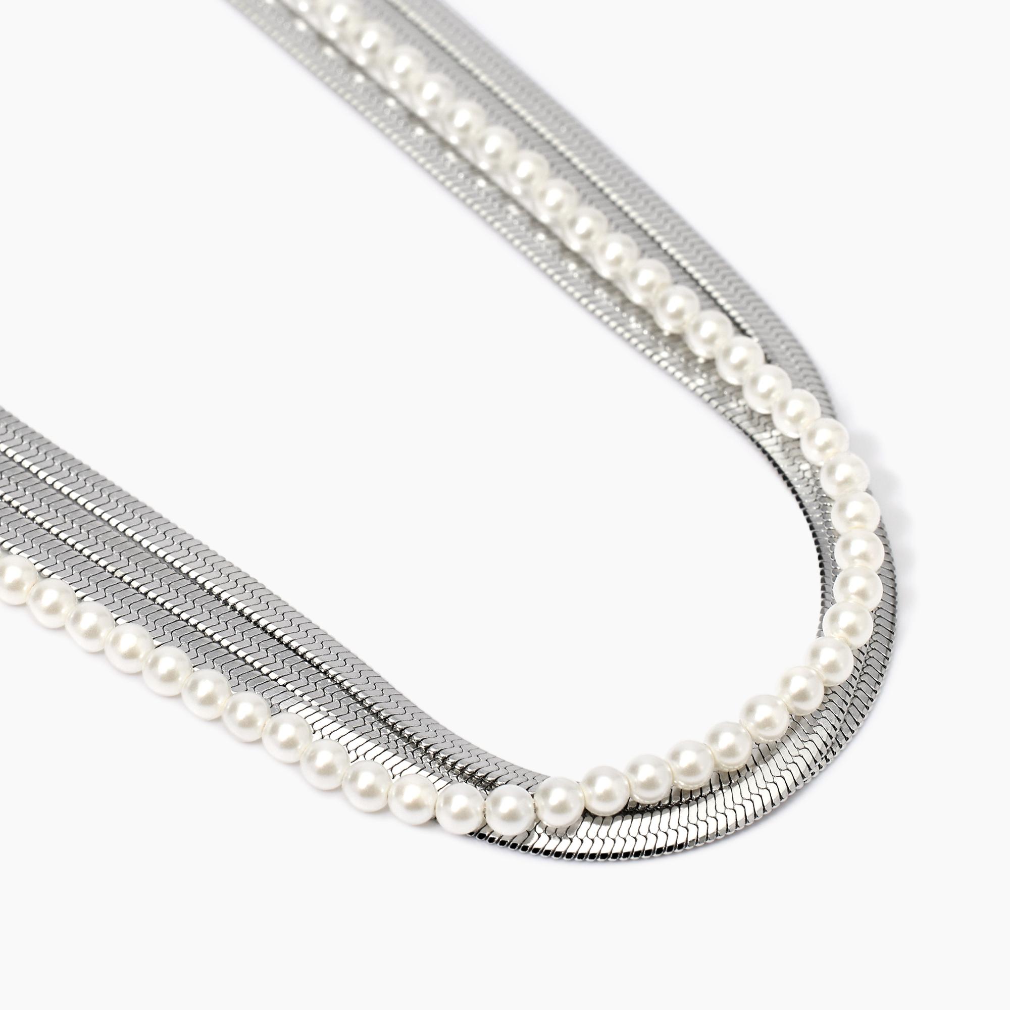 Girocollo con catene e perle conchiglia Gioielli Kidult 851021 - immagine 2