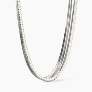 Girocollo con catene e perle conchiglia Gioielli Kidult 851021