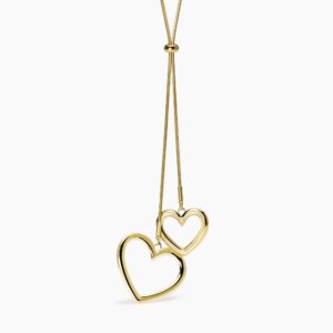 Collana con catena snake e cuori dorata Gioielli Kidult 851025