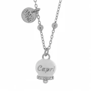 CAPRI Collana in Acciaio con campanella bianca 3140152 - immagine 3