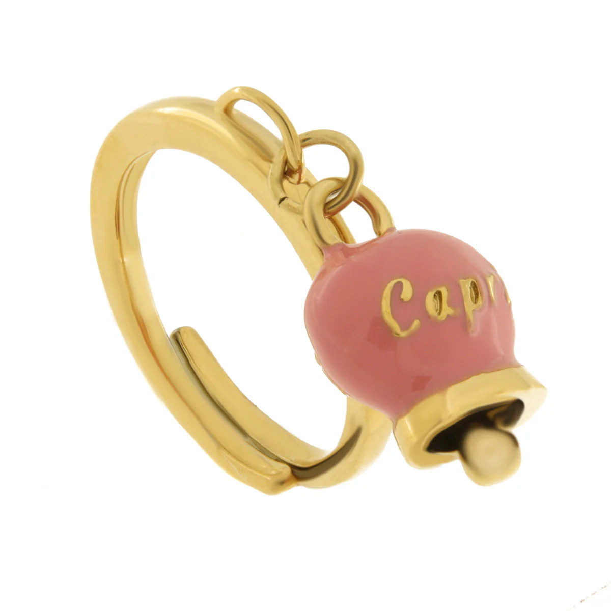 CAPRI Anello in Acciaio con campanella rosa 3150037 - immagine 3