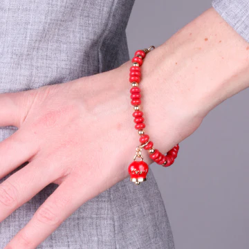 CAPRI Bracciale con sfere e campanella rossa 3572946 - immagine 2