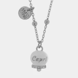 CAPRI Collana in Acciaio con campanella bianca 3140152