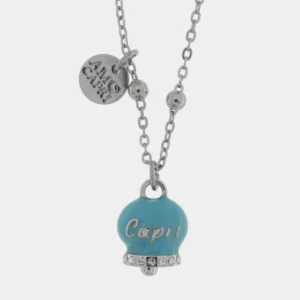 CAPRI Collana in Acciaio con campanella azzurra 3140153
