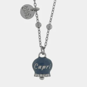CAPRI Collana in Acciaio con campanella blu cobalto 3140155