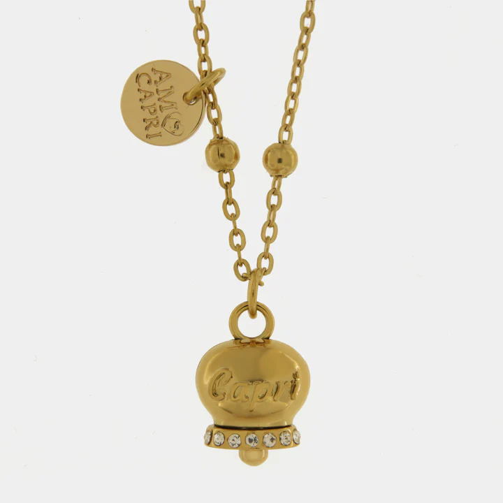 CAPRI Collana in Acciaio con campanella dorata 3140157
