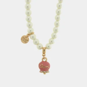 CAPRI Collana con perle e campanella rosa 3541894