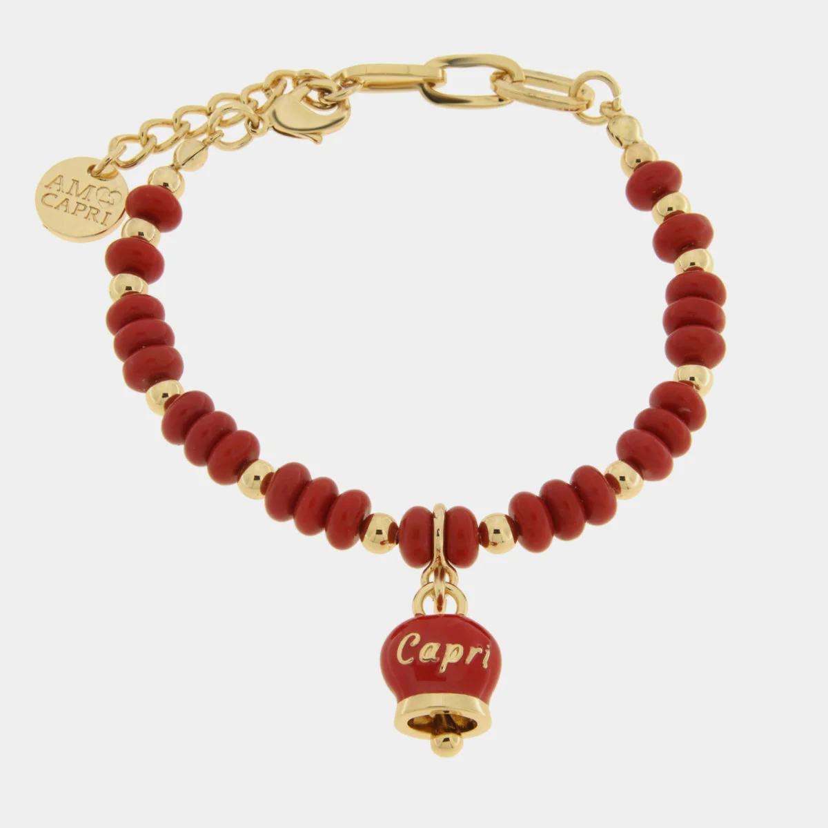 CAPRI Bracciale con sfere e campanella rossa 3572946