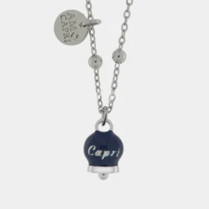 CAPRI Collana in Acciaio con campanella pendente blu 3140143